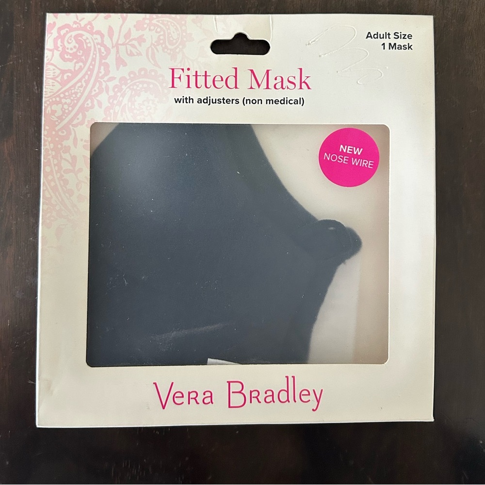 NWT Vera Bradley Black Face Mask